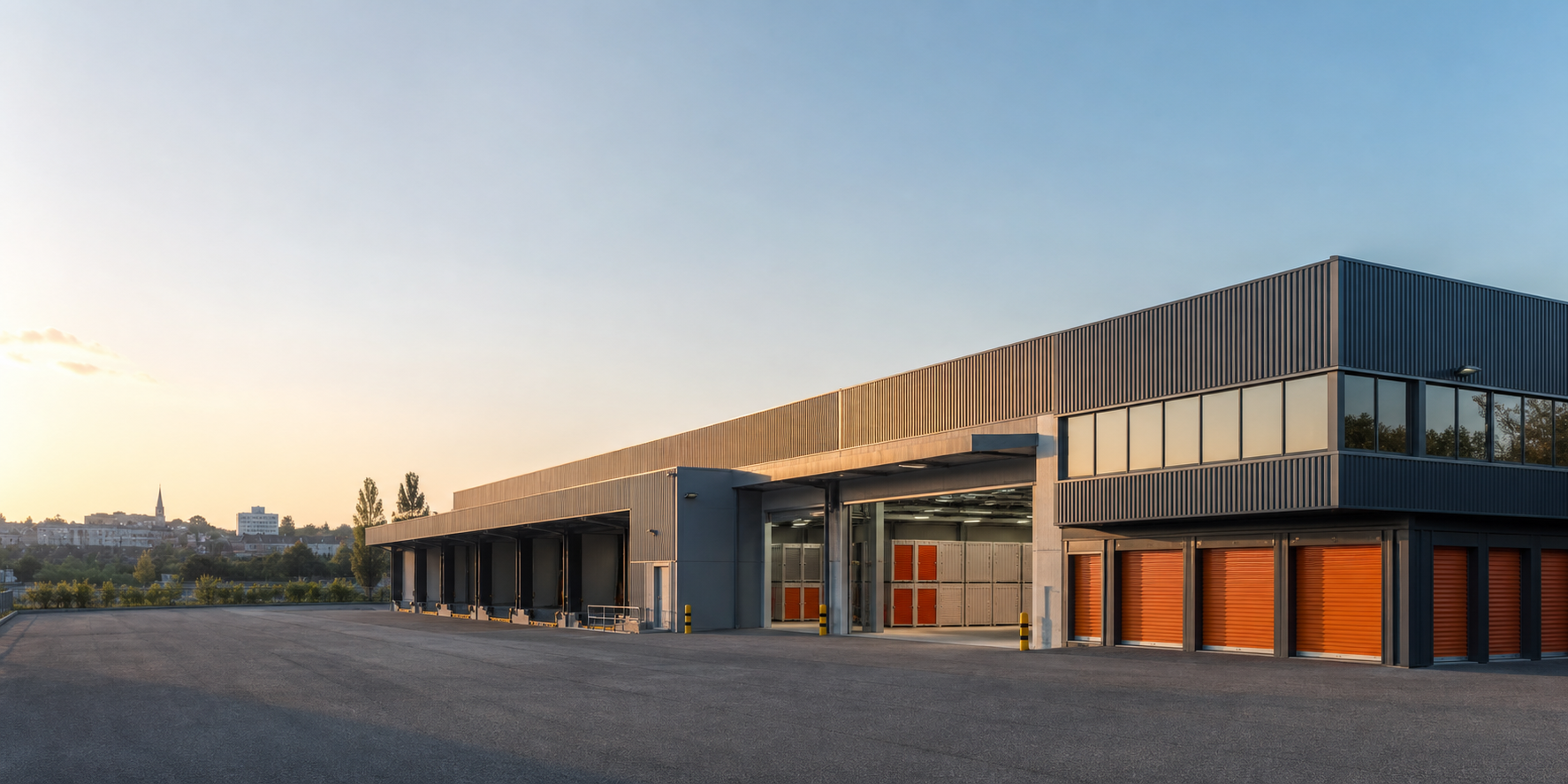 Bâtiment industriel reconverti en site de self-stockage